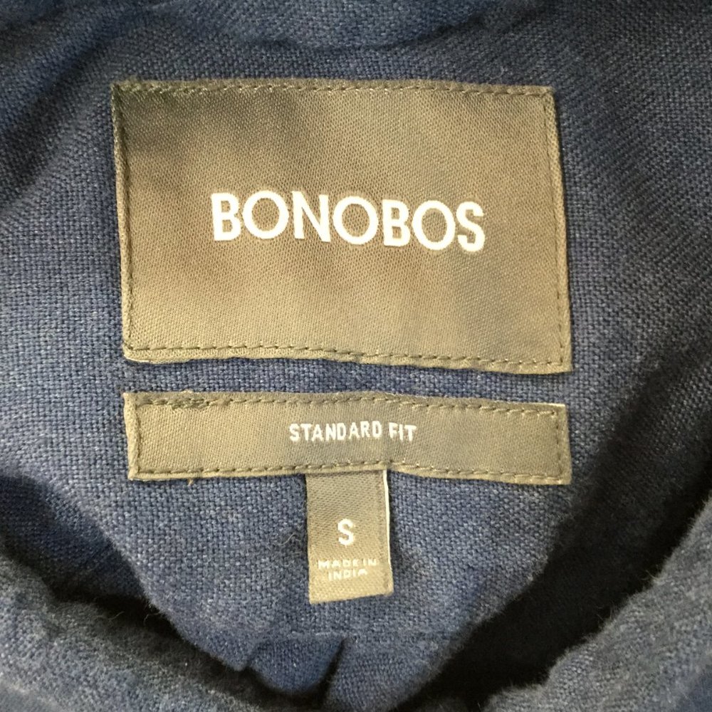 Bonobos Button Front Shirt Blue Standard Fit - Picture 6 of 6